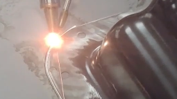 Pdkj handheld laser welder welding Galvanized sheet 0.8mm battery box upper cove