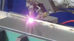 PDKJ robot laser welder applied to the hardware industry - welding aluminum 3mm+